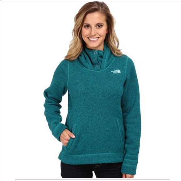 The North Face Women’s Crescent Sunset Hoodie Sz M Green Blue Teal - Picture 2 of 15
